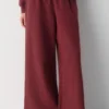 Pantalón palazzo de felpa Mega Lo-rise