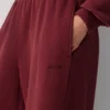 Pantalón palazzo de felpa Mega Lo-rise