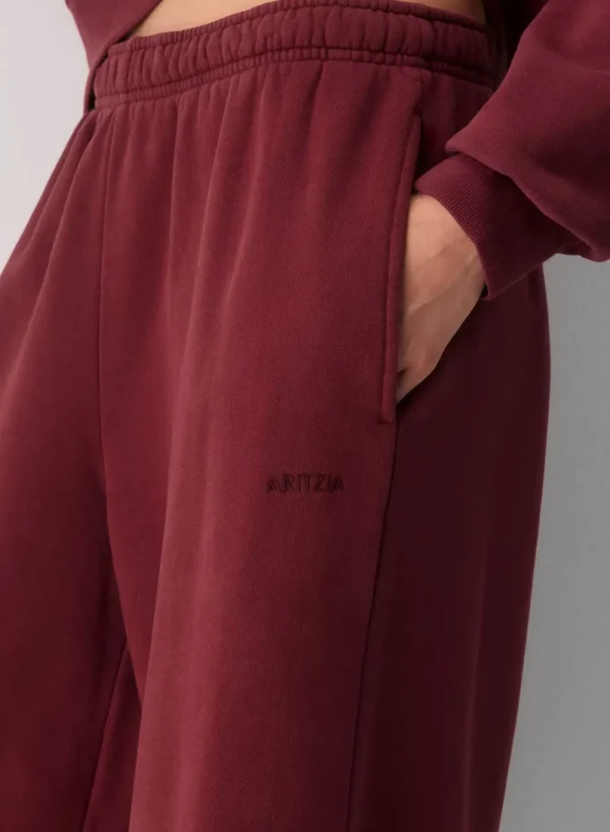 Pantalón palazzo de felpa Mega Lo-rise