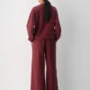 Pantalón palazzo de felpa Mega Lo-rise