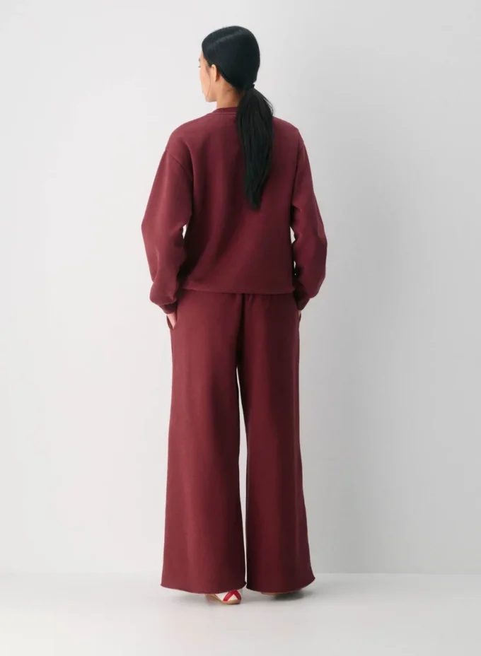 Pantalón palazzo de felpa Mega Lo-rise