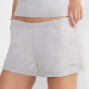 Pantalones cortos boyfriend de felpa suave y talle bajo Pantalones cortos boyfriend de felpa suave y talle bajo
