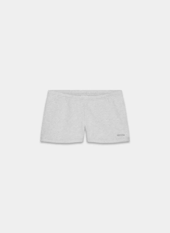 Pantalones cortos boyfriend de felpa suave y talle bajo Pantalones cortos boyfriend de felpa suave y talle bajo