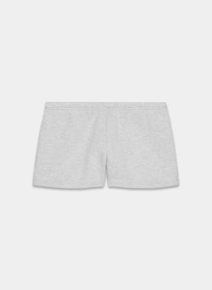 Pantalones cortos boyfriend de felpa suave y talle bajo Pantalones cortos boyfriend de felpa suave y talle bajo