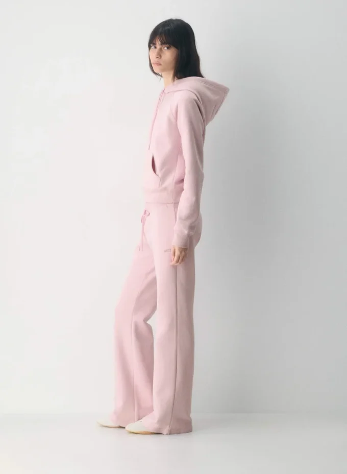 Pantalones de chándal acampanados y cómodos de felpa