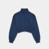 Sudadera acogedora Boyfriend Mock Crop Zip-up Sudadera acogedora Boyfriend Mock Crop Zip-up