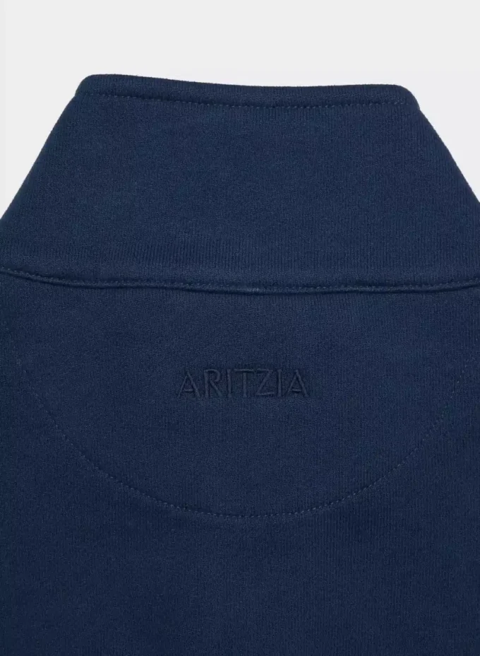 Sudadera acogedora Boyfriend Mock Crop Zip-up Sudadera acogedora Boyfriend Mock Crop Zip-up