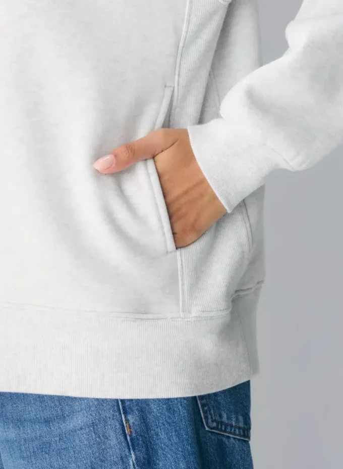 Sudadera Boyfriend con media cremallera y tejido Cozy Sweatfleece Sudadera Boyfriend con media cremallera y tejido Cozy Sweatfleece