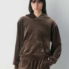 Sudadera con capucha Audrina Velour Sudadera con capucha Audrina Velour
