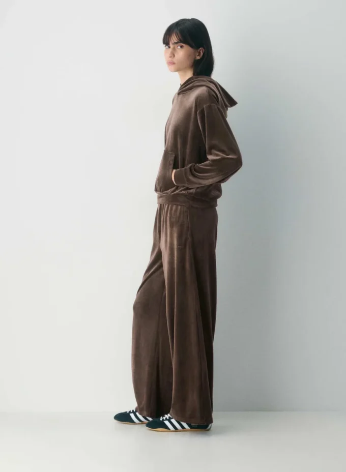 Sudadera con capucha Audrina Velour Sudadera con capucha Audrina Velour