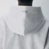 Sudadera con capucha corta y cómoda de felpa