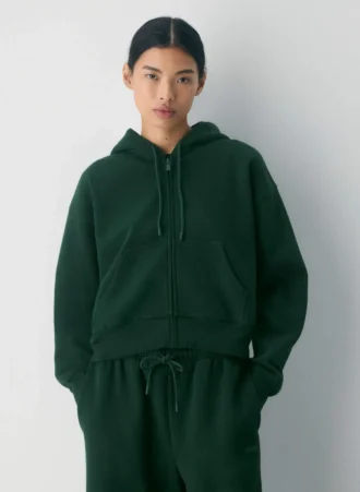 Sudadera con capucha y cremallera Boyfriend Boxy de felpa Cozy Sweatfleece