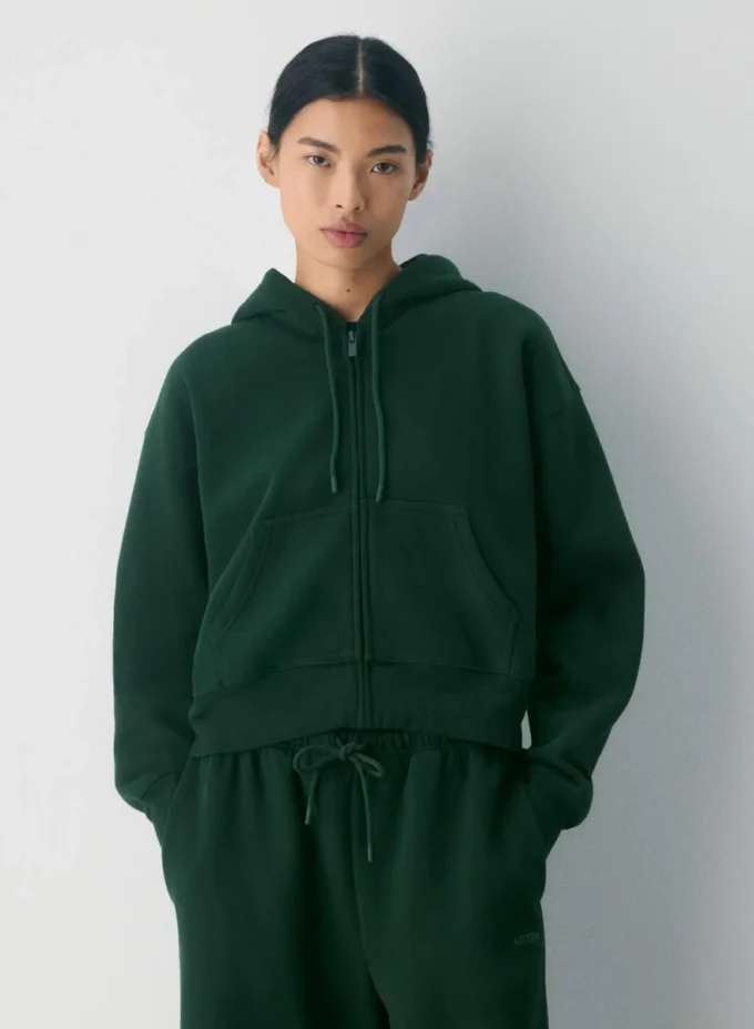 Sudadera con capucha y cremallera Boyfriend Boxy de felpa Cozy Sweatfleece Sudadera con capucha y cremallera Boyfriend Boxy de felpa Cozy Sweatfleece