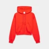 Sudadera con capucha y cremallera Boyfriend Boxy de felpa Terry