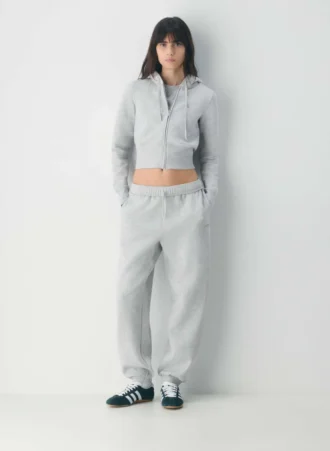 Sudadera con capucha y cremallera, cómoda y ajustada, de felpa de peso medio