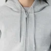 Sudadera con capucha y cremallera, cómoda y ajustada, de felpa de peso medio Sudadera con capucha y cremallera, cómoda y ajustada, de felpa de peso medio
