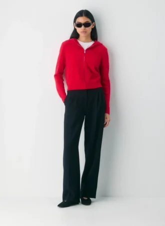 Sudadera con capucha y cremallera Essential Cashmere