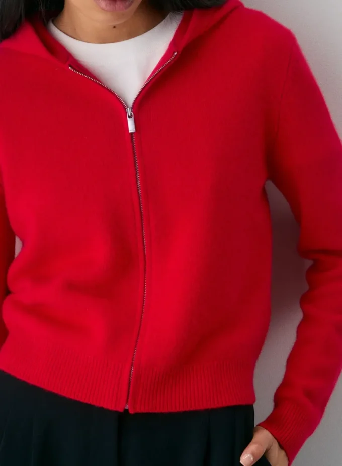 Sudadera con capucha y cremallera Essential Cashmere Sudadera con capucha y cremallera Essential Cashmere