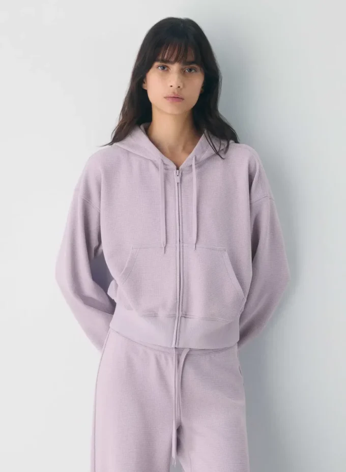 Sudadera con capucha y cremallera New Wafflex Eddy
