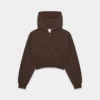 Sudadera con capucha y cremallera Perfect Crop de felpa suave