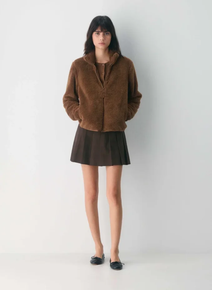 Sudadera con cremallera y cuello alto Snowdrop