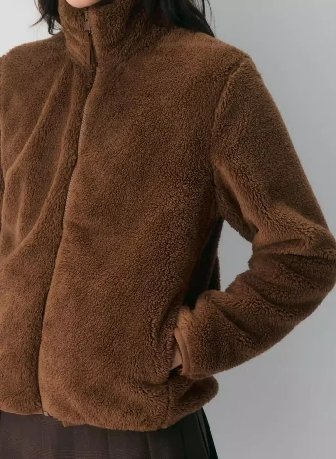 Sudadera con cremallera y cuello alto Snowdrop