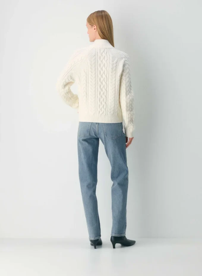 Suéter de lana merino Heritage Knit con cremallera de 1/4