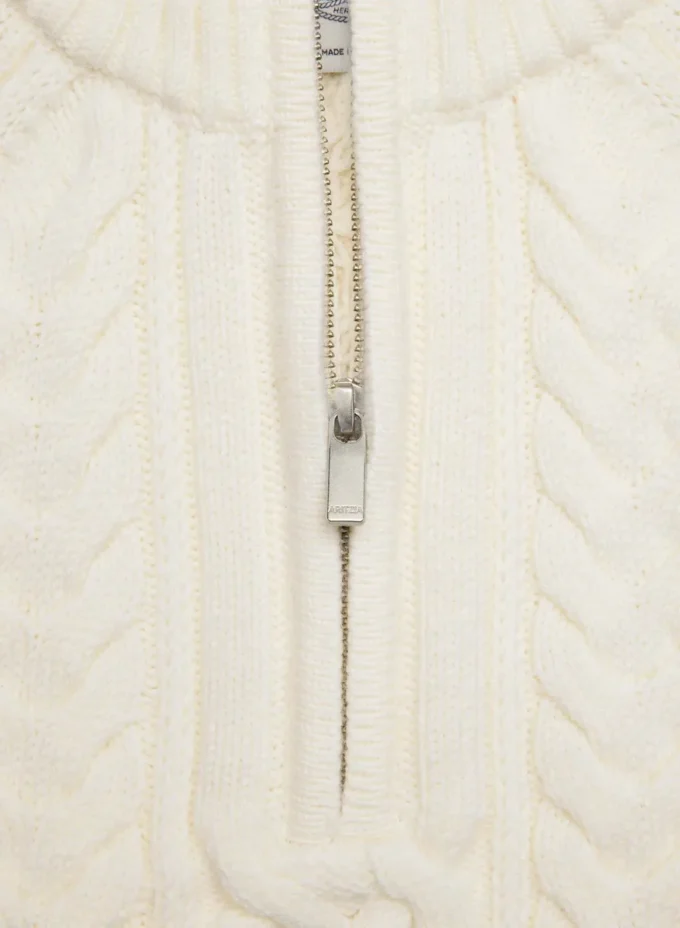 Suéter de lana merino Heritage Knit con cremallera de 1/4