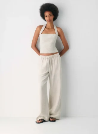 Top halter de lino Whisper