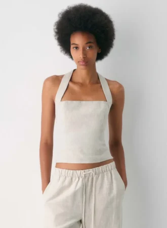 Top halter de lino Whisper