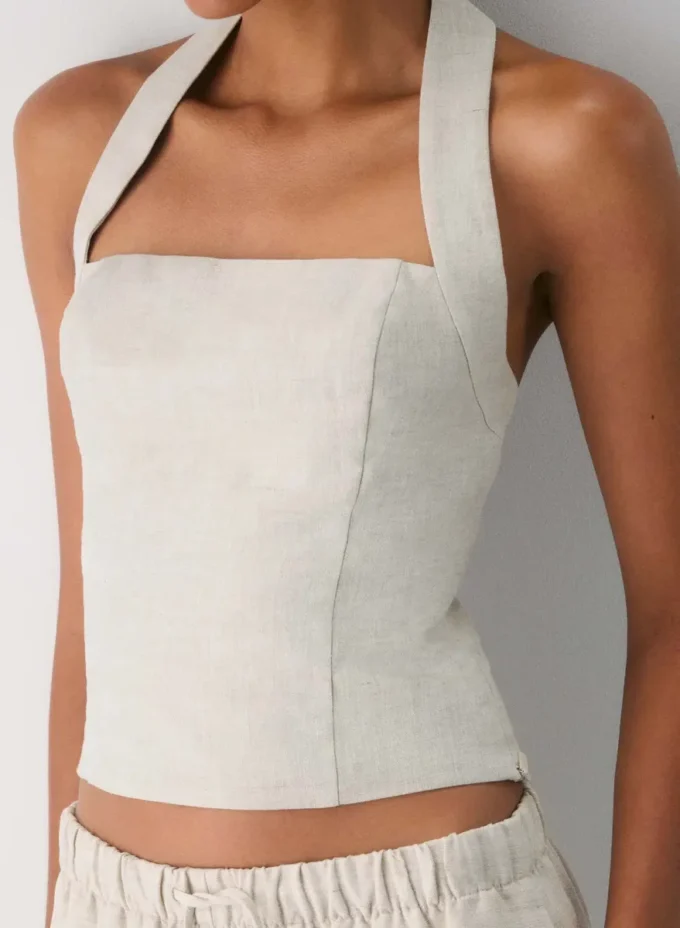 Top halter de lino Whisper Top halter de lino Whisper