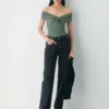 Top original Contour Twist con hombros descubiertos