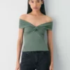 Top original Contour Twist con hombros descubiertos