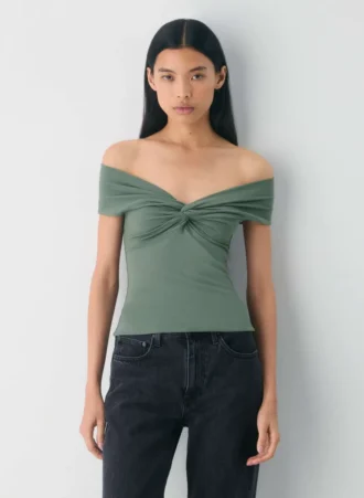 Top original Contour Twist con hombros descubiertos