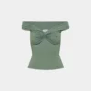 Top original Contour Twist con hombros descubiertos