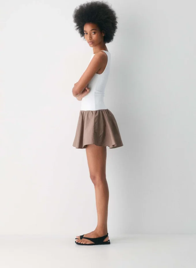 Vestido de popelín Segment