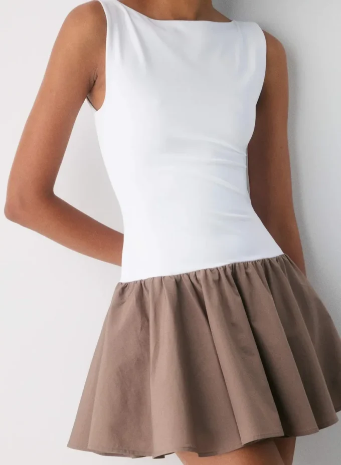Vestido de popelín Segment
