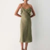 Vestido de satén Cannelle
