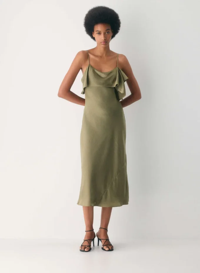 Vestido de satén Cannelle