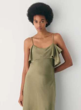 Vestido de satén Cannelle