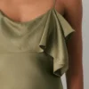 Vestido de satén Cannelle