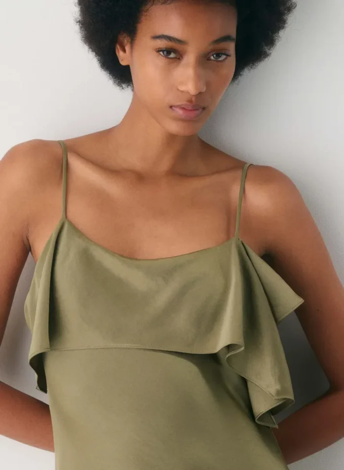 Vestido de satén Cannelle
