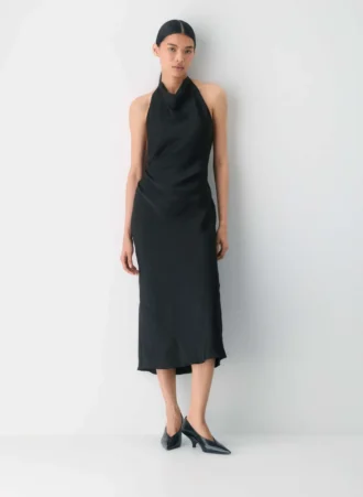 Vestido halter de satén Audience