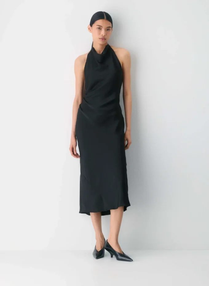 Vestido halter de satén Audience