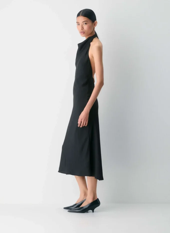 Vestido halter de satén Audience