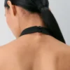 Vestido halter de satén Audience