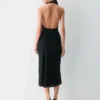 Vestido halter de satén Audience