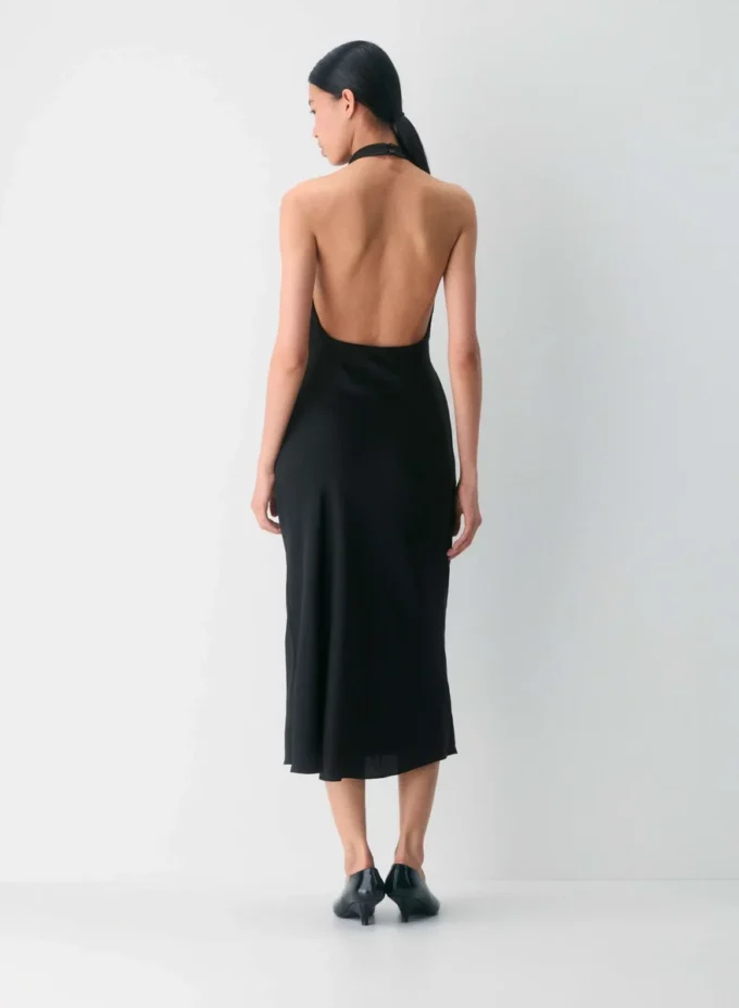 Vestido halter de satén Audience