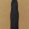 Vestido halter de satén Audience