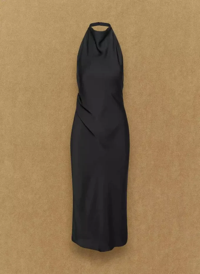 Vestido halter de satén Audience